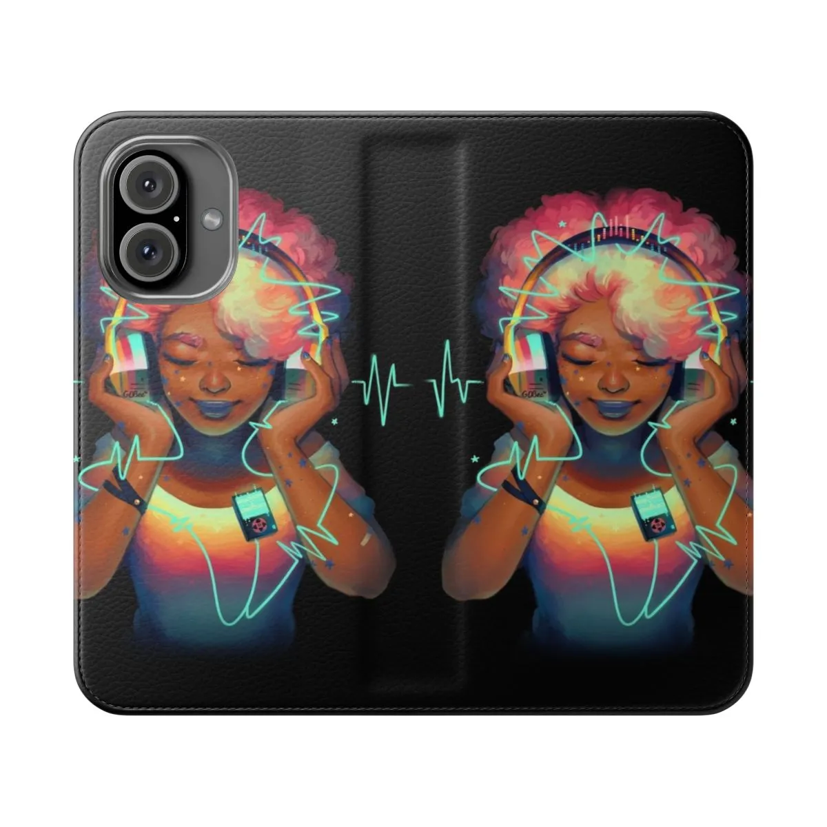 Colorful Music-Inspired Flip Cover Phone Case