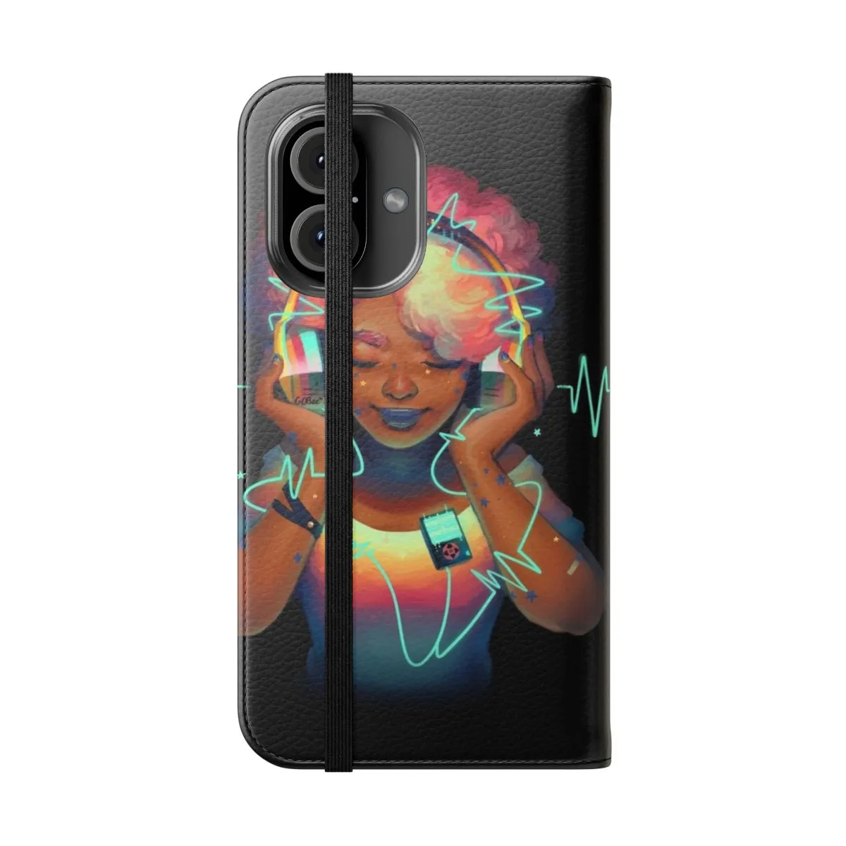 Colorful Music-Inspired Flip Cover Phone Case