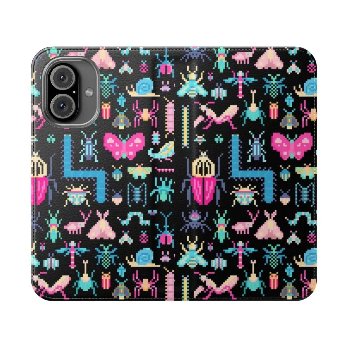 Colorful Pixel Art Insect Phone Case for Women
