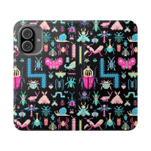 Colorful Pixel Art Insect Phone Case for Women
