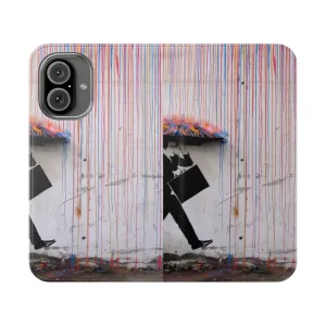 Colorful Rainbow Umbrella Flip Cover Phone Case