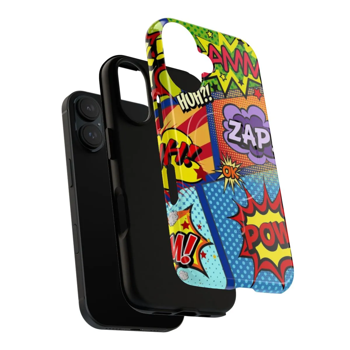 Colorful Retro Comic Book Panels Phone Case