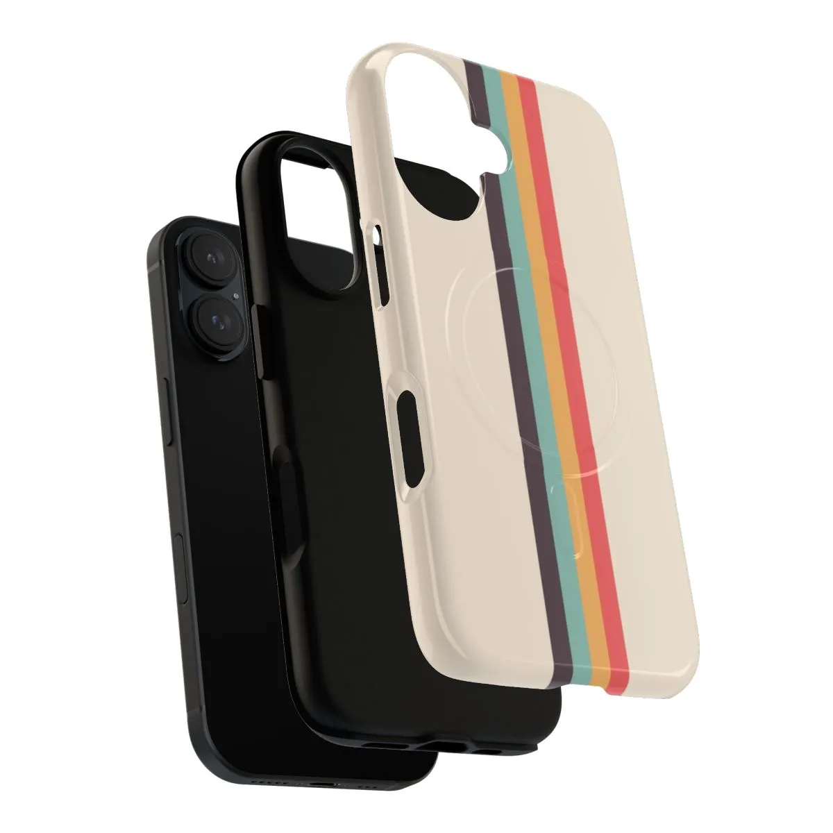 Colorful Retro Rainbow Stripe Protective Phone Cases