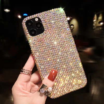 Colorful Sparkling Rhinestone Phone Case For iPhone X to 13