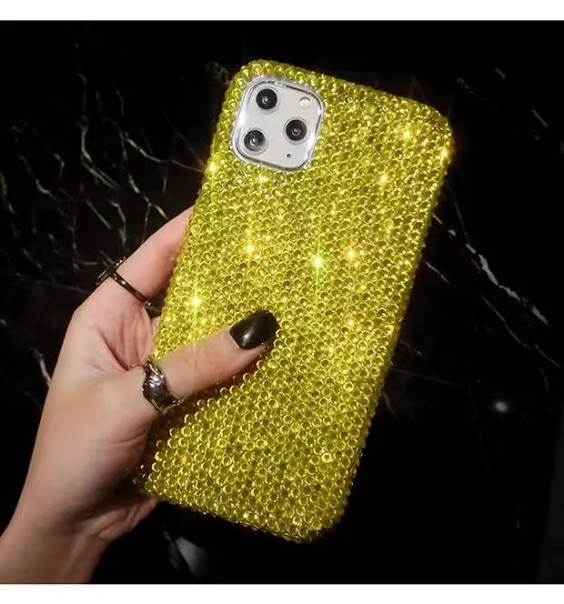 Colorful Sparkling Rhinestone Phone Case For iPhone X to 13