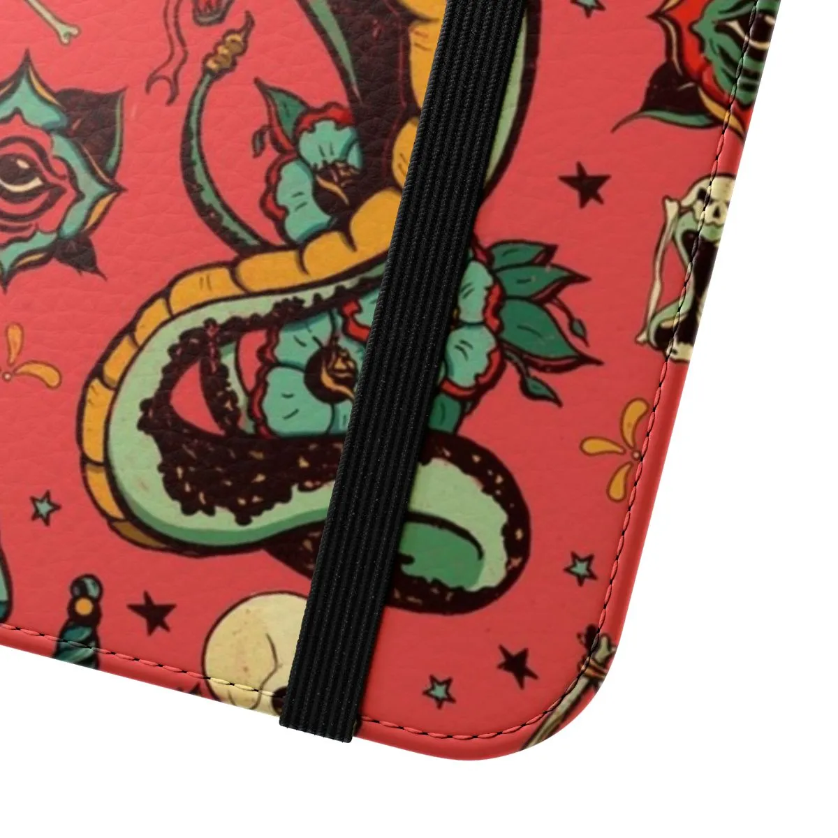 Colorful Tattoo Pattern Flip Cover for Smartphone