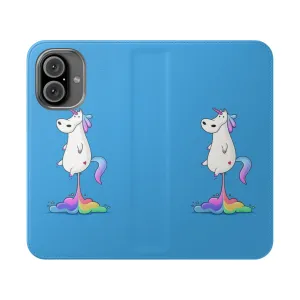Colorful Unicorn Fart Flip Phone Case Cover