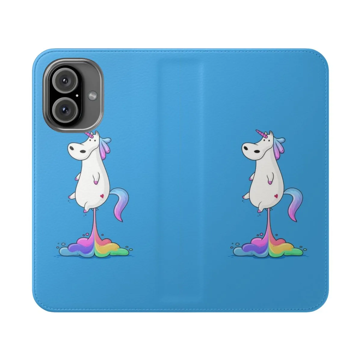 Colorful Unicorn Fart Flip Phone Case Cover