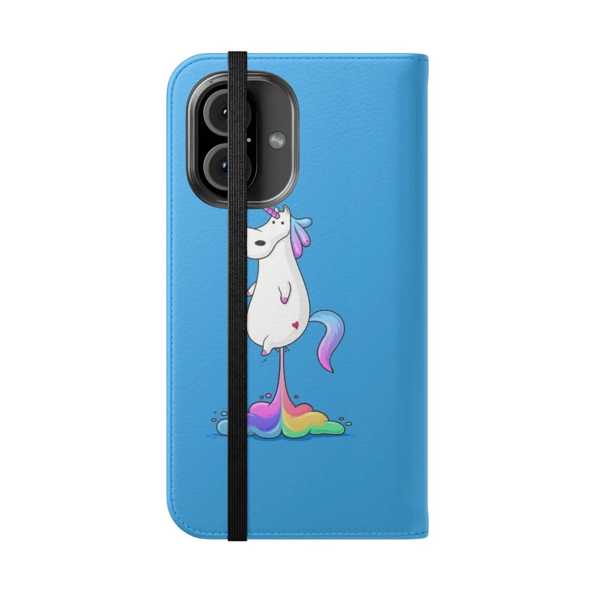 Colorful Unicorn Fart Flip Phone Case Cover