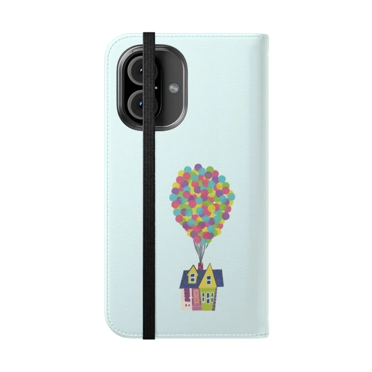 Colorful Whimsical Balloon House Flip Cover Phone Case