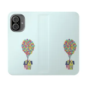 Colorful Whimsical Balloon House Flip Cover Phone Case