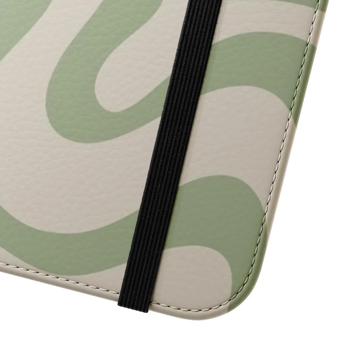 Contemporary Abstract Pattern Sage Green Beige Phone Case Cover