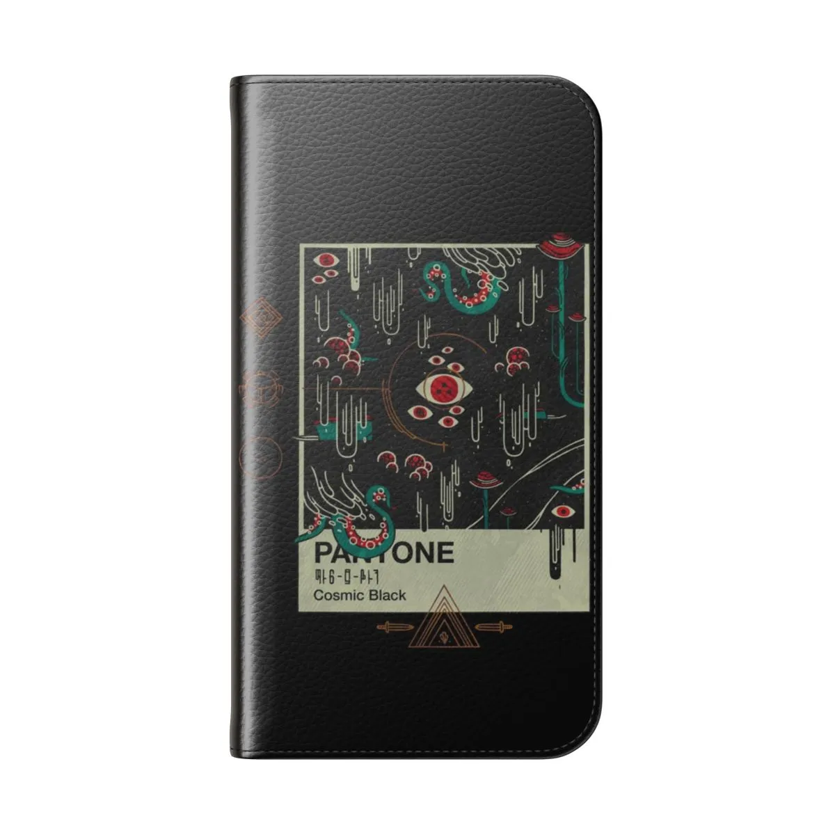 Cosmic Black Phone Case with Occult Horror Design