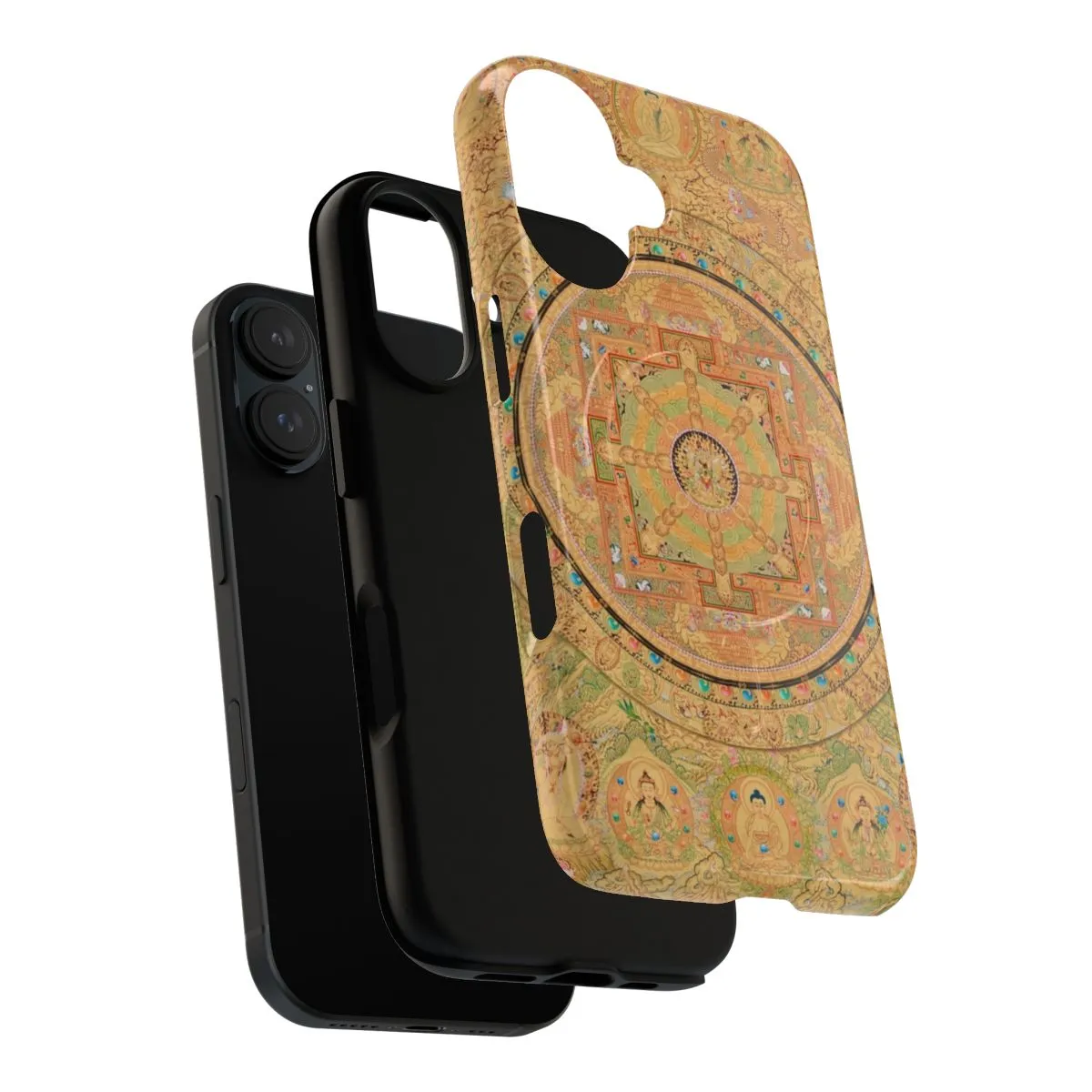 Cosmic Chakra Mandala Phone Case - Unique Buddhist Art Design