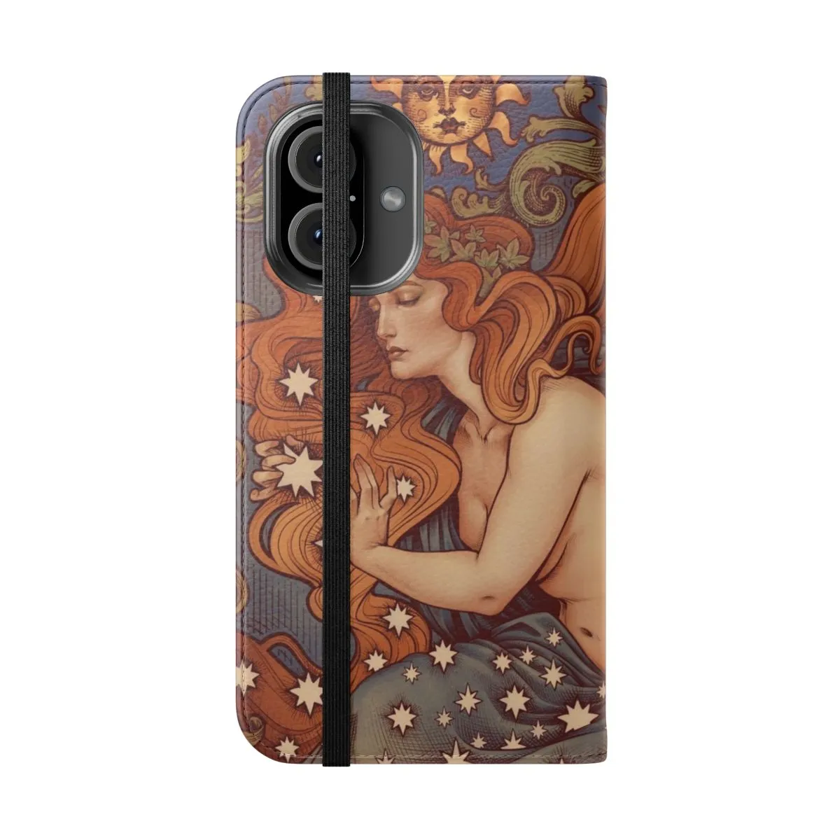 Cosmic Lover Retro Art Nouveau Flip Cover Phone Case