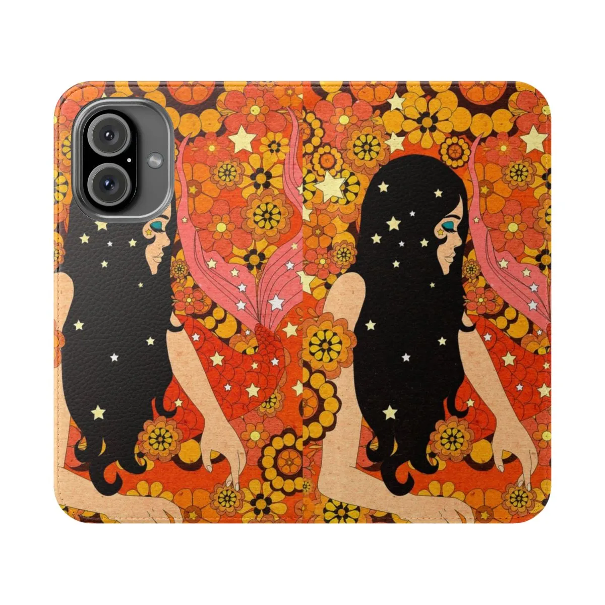 Cosmic Mermaid Retro Phone Case - Psychedelic Mermaid Cover