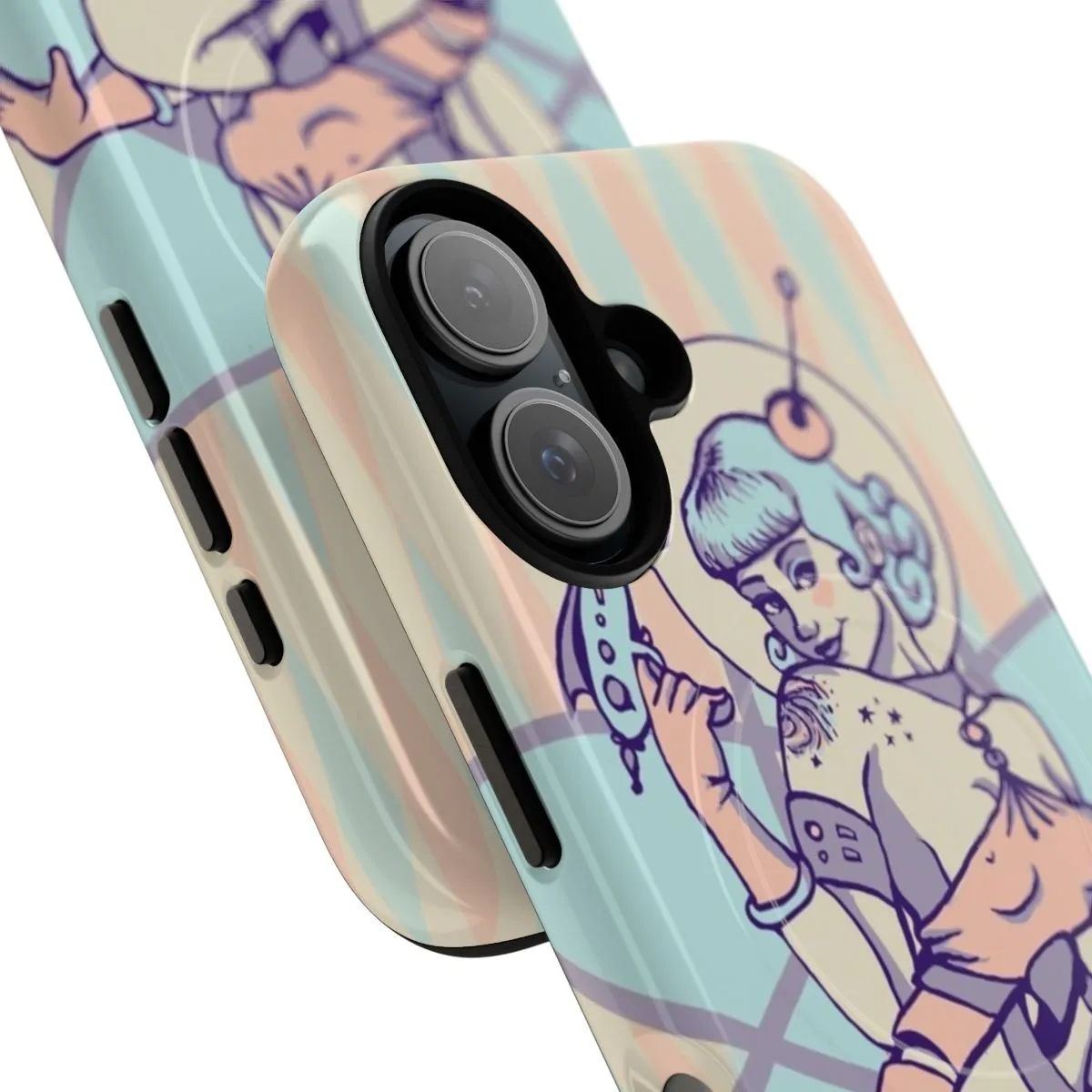 Cosmic Retro Girl Phone Case
