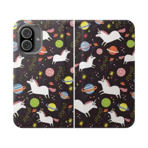 Cosmic Unicorn Flip Phone Case