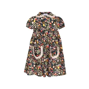 Cotton Dress Wildflower, Black