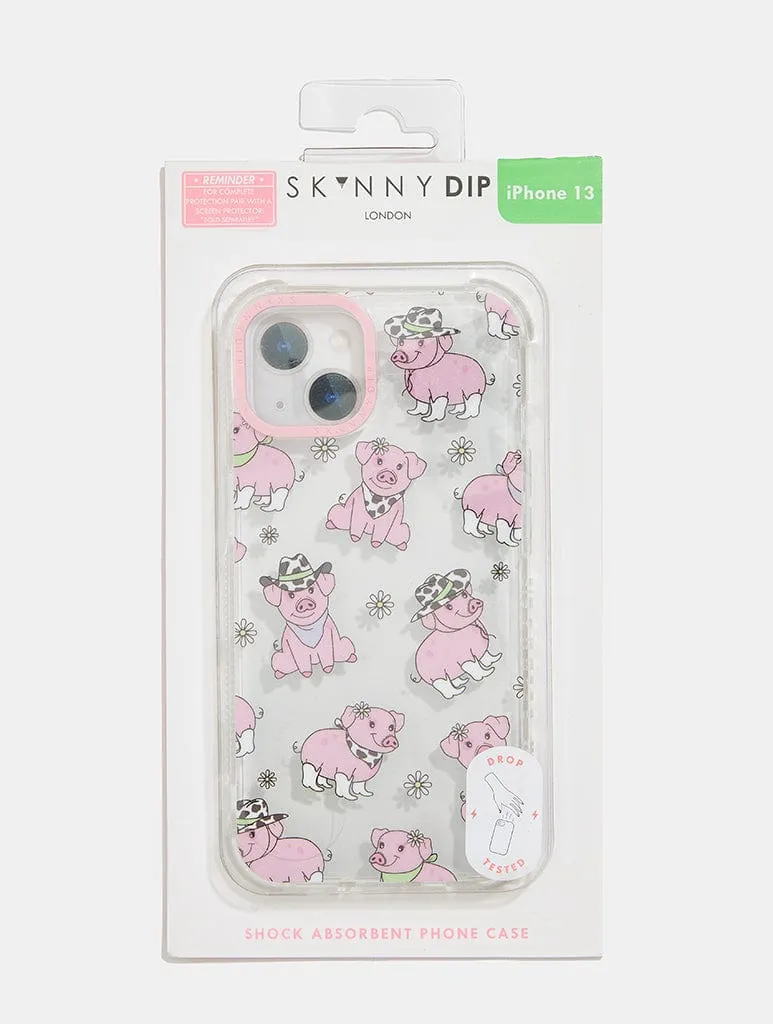 Cowboy Pig Shock iPhone Case