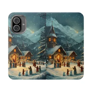 Cozy Winter Snowman Phone Case for Kids and Families