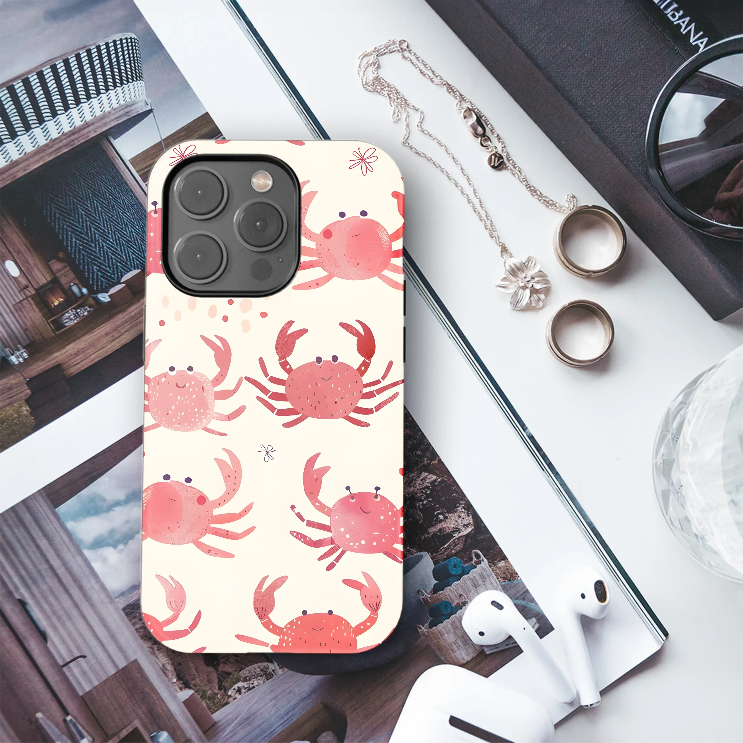 Crabs Pattern Phone Case iPhone Samsung Cover Pixel 2049