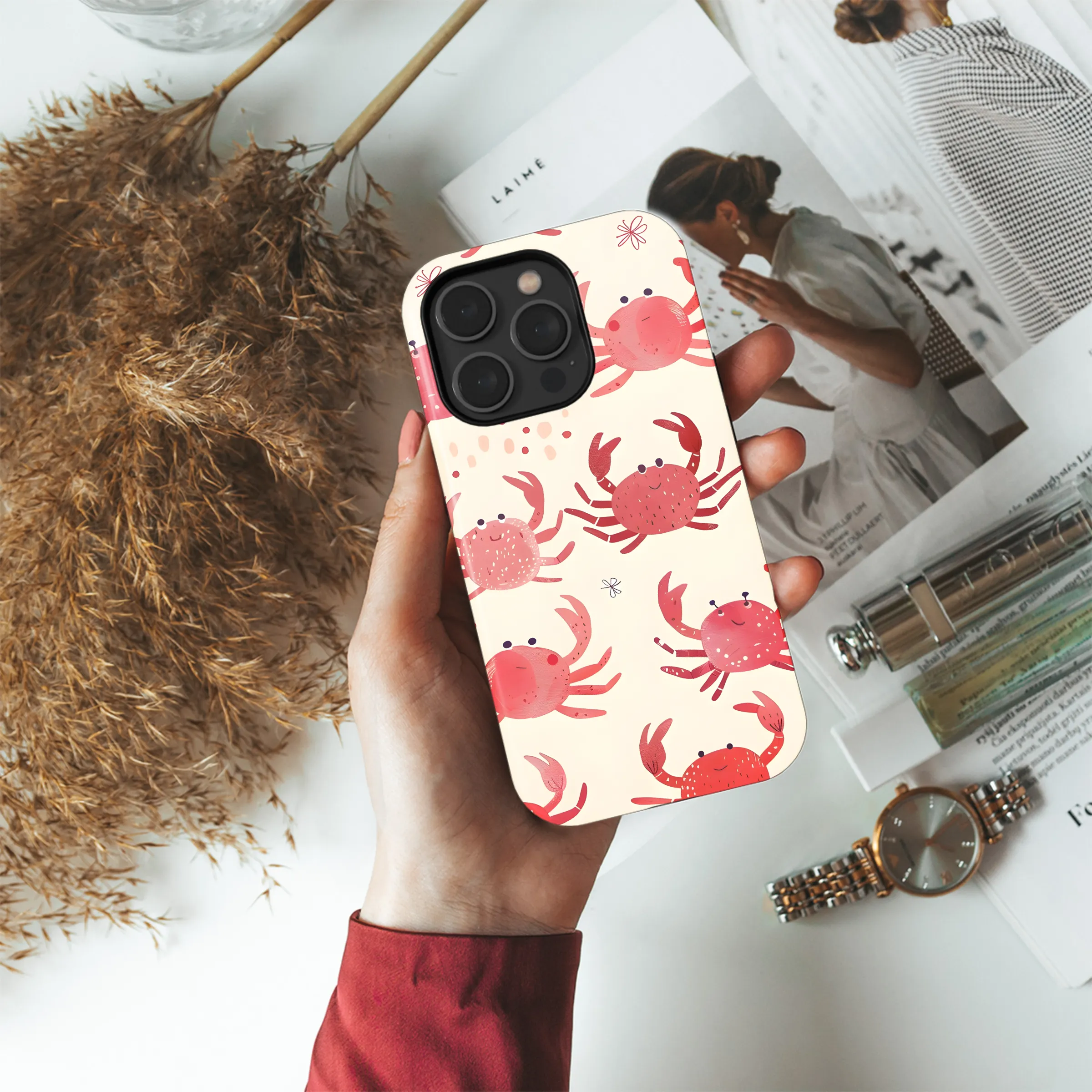 Crabs Pattern Phone Case iPhone Samsung Cover Pixel 2049
