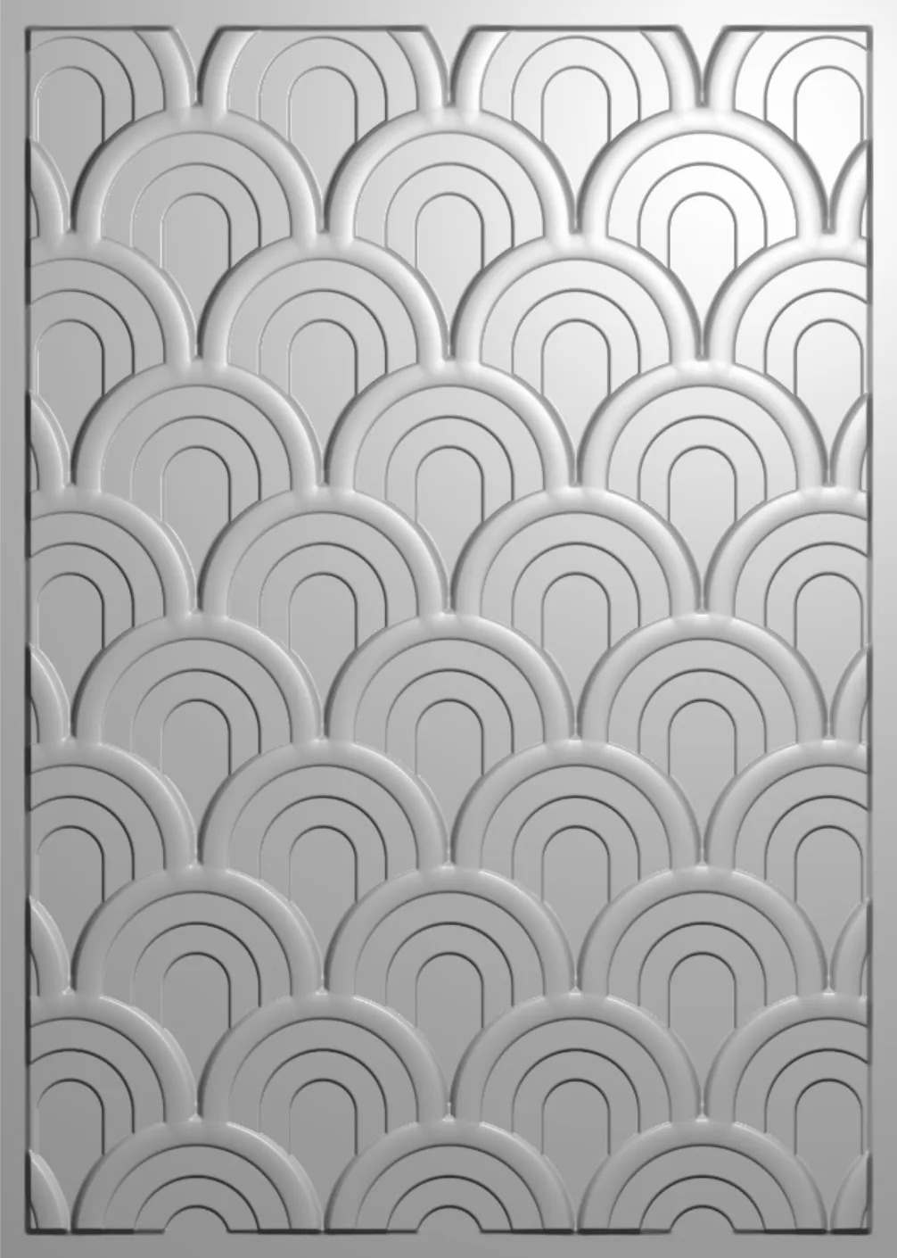 Crafter's Companion 3D Embossing Folder 5" x 7" - Seamless Scallops