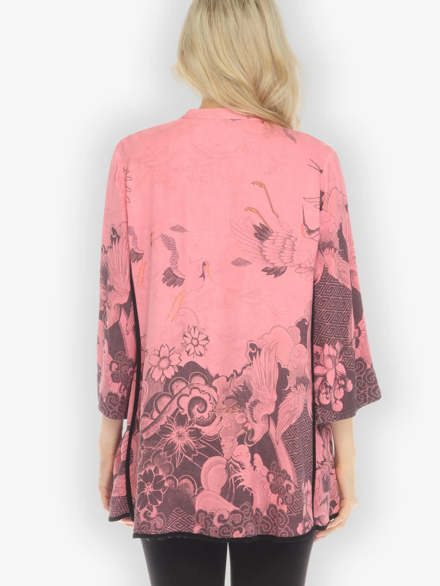 Crane Wave Pink Tummy Tuck Shirt