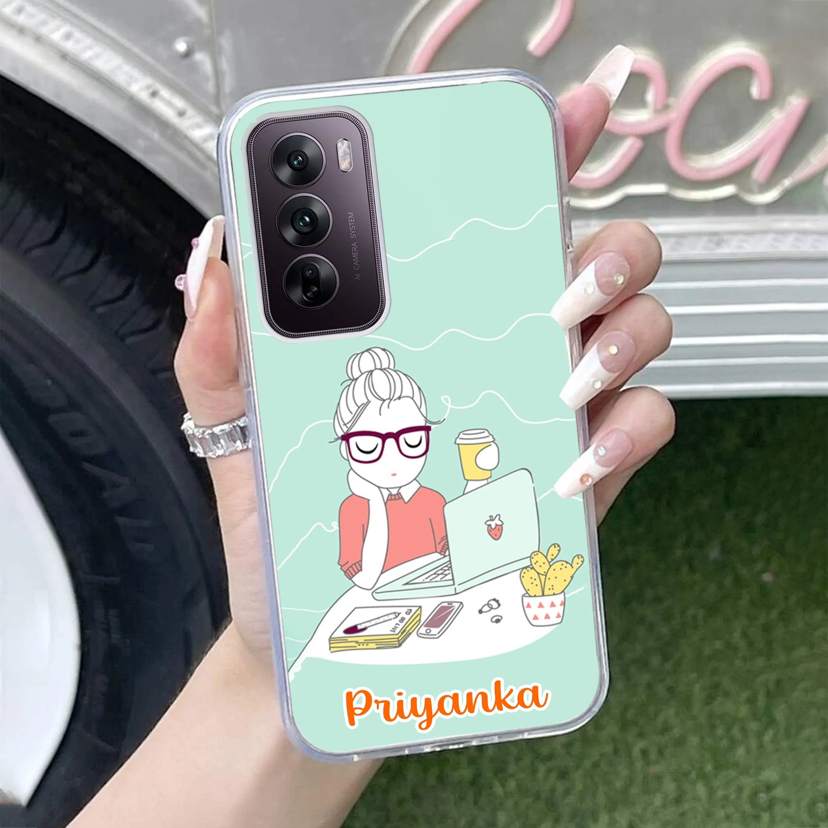 Creator Girl Customize Transparent Silicon Case For Oppo