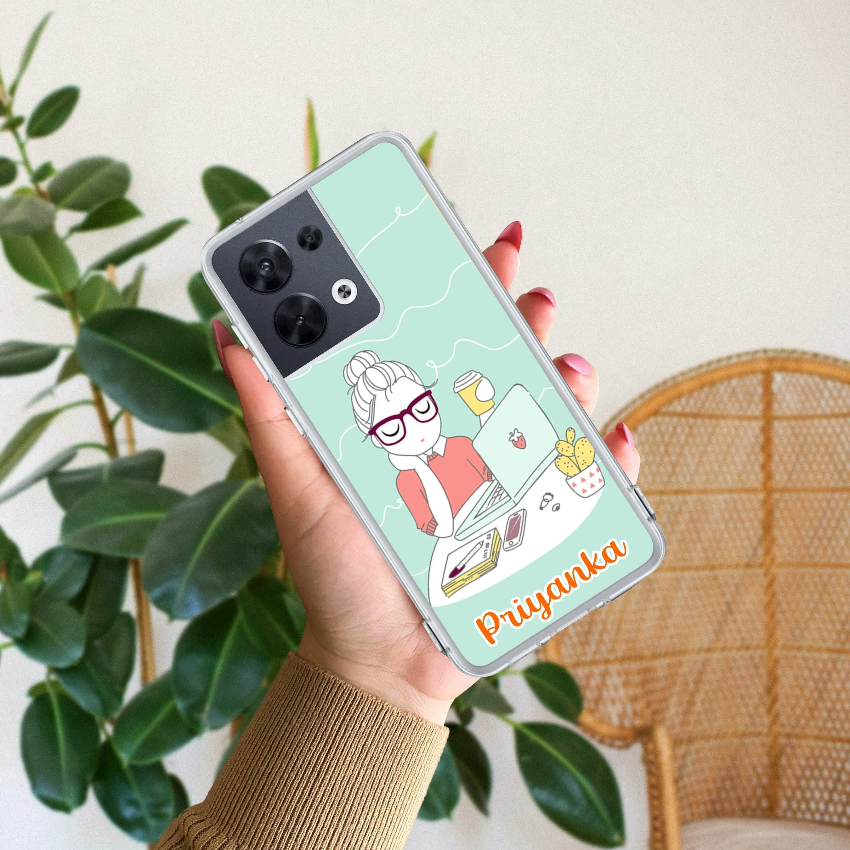 Creator Girl Customize Transparent Silicon Case For Oppo