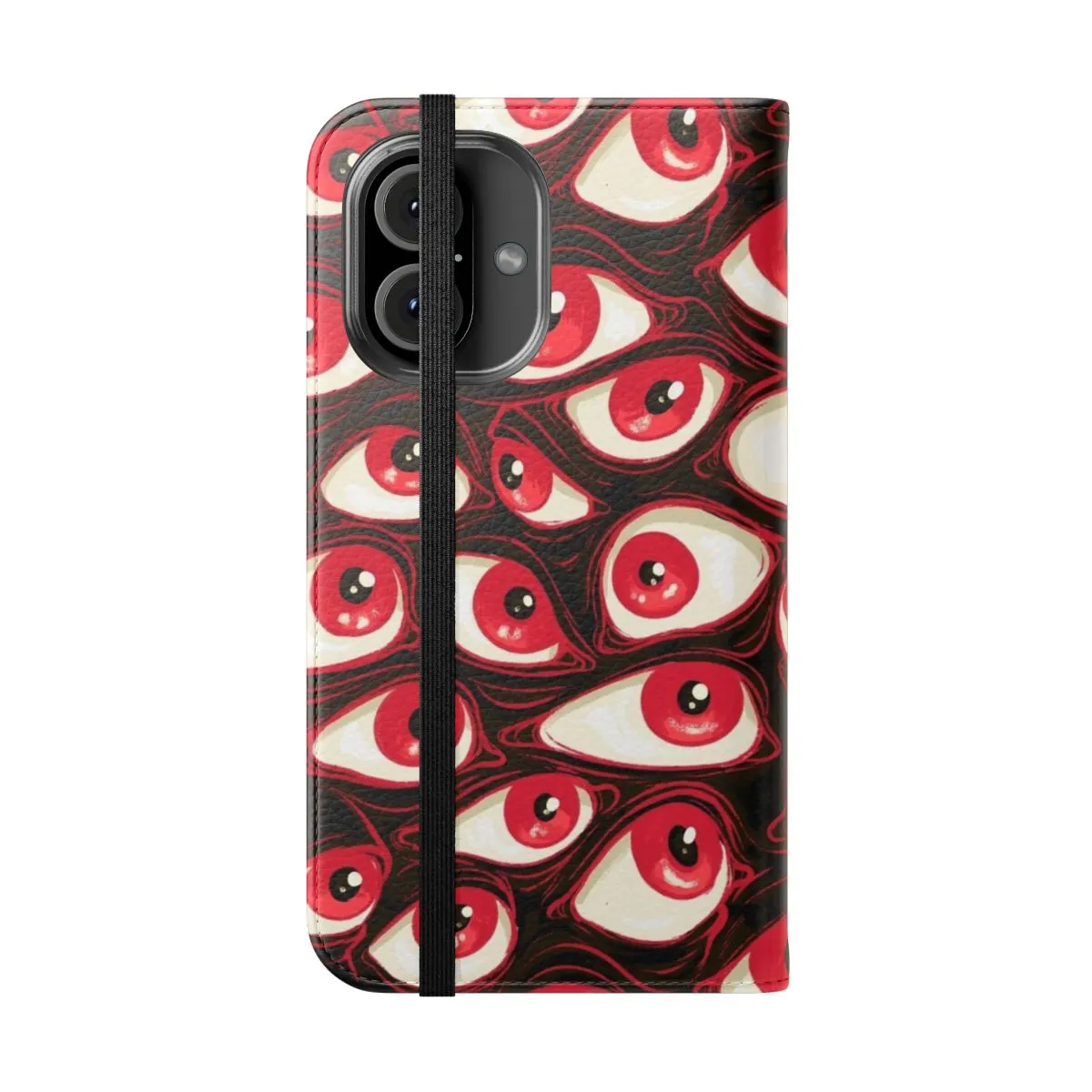 Creepy Pastel Eyeball Flip Cover Phone Case