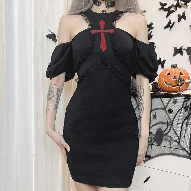 Cross Dress Pumpkin Sleeve Dress SD01940