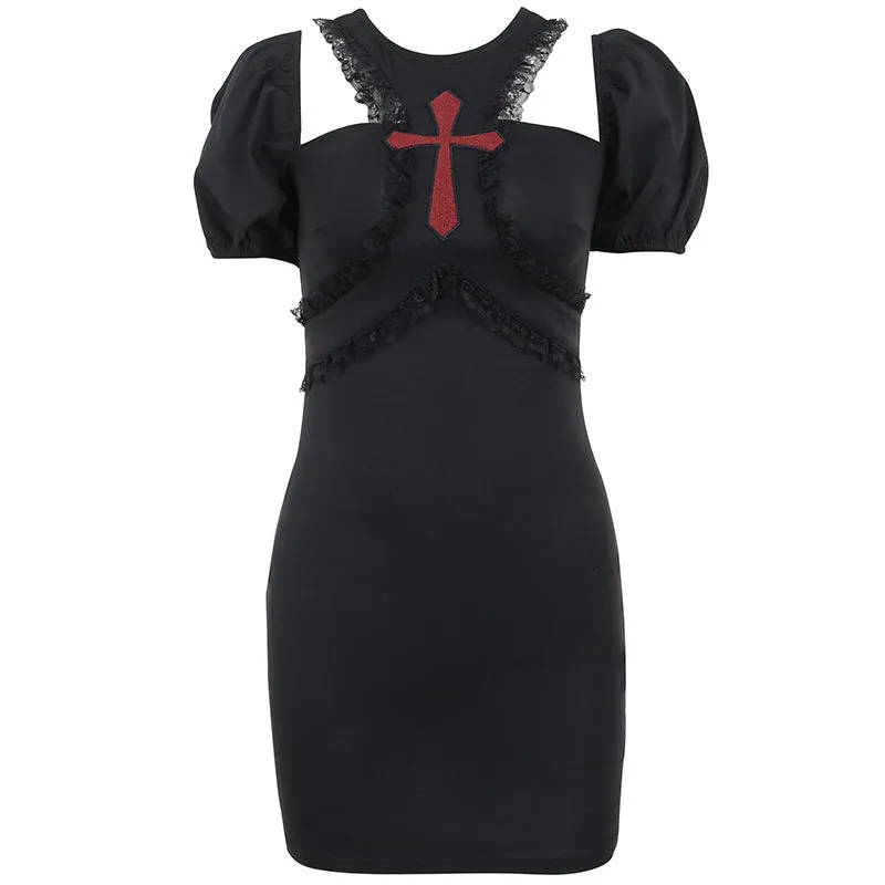 Cross Dress Pumpkin Sleeve Dress SD01940
