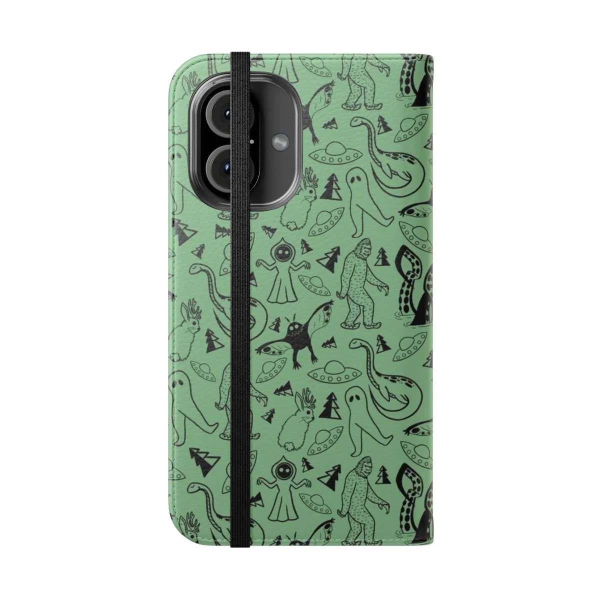 Cryptid-Inspired Flip Phone Case | Mysterious Creatures Design