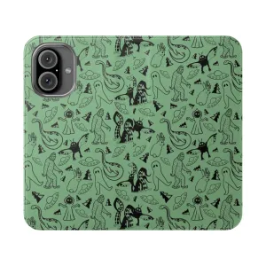 Cryptid-Inspired Flip Phone Case | Mysterious Creatures Design