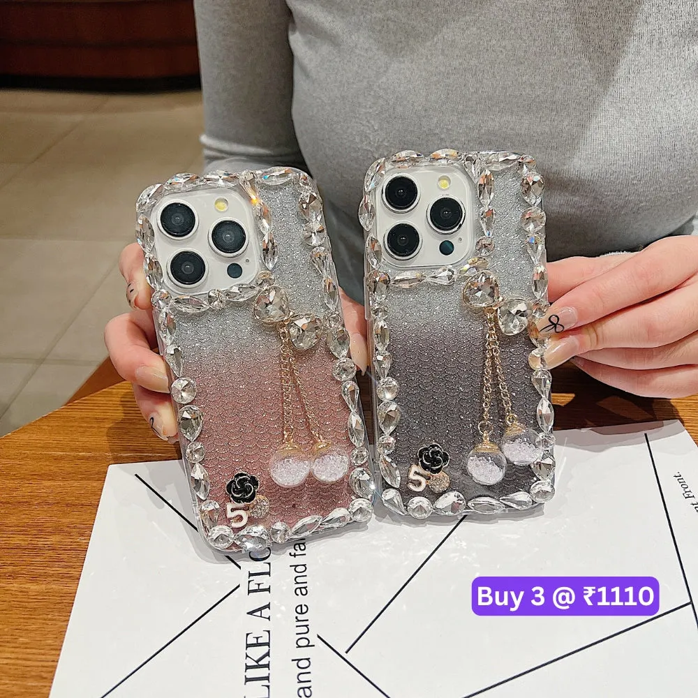 Crystal Diamond Handmade Transparent Phone Case - iPhone 15 Pro Max