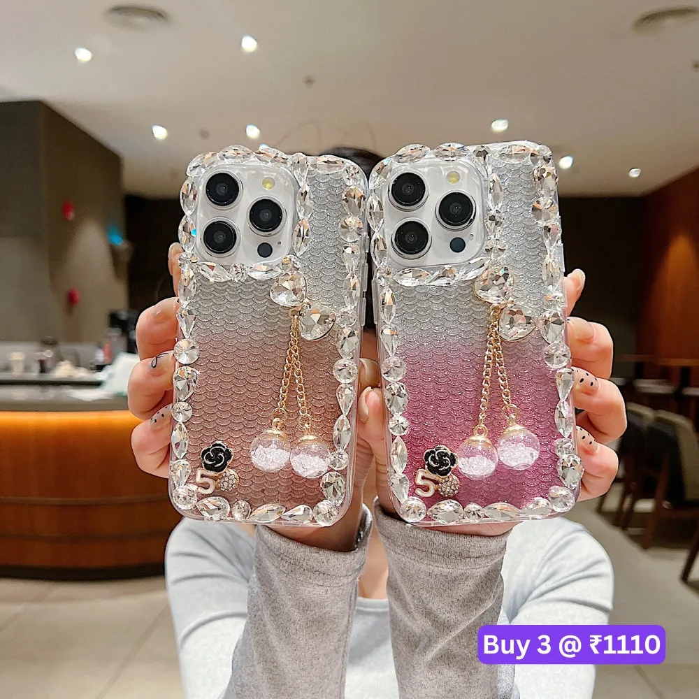 Crystal Diamond Handmade Transparent Phone Case - iPhone 15 Pro Max