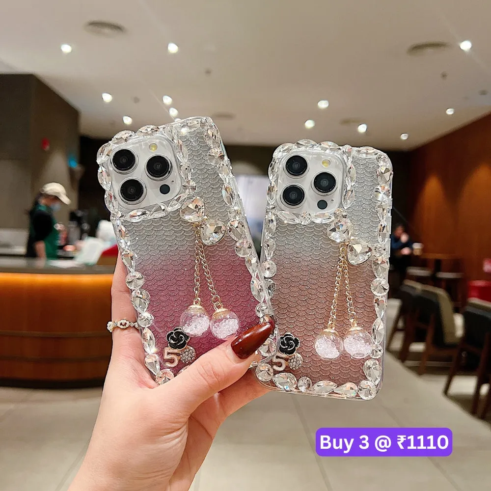 Crystal Diamond Handmade Transparent Phone Case - iPhone 15 Pro Max