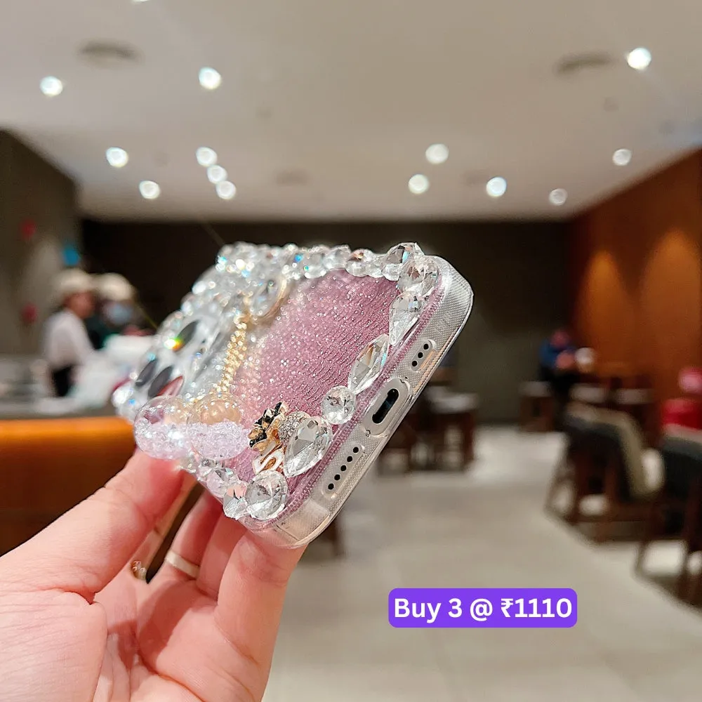 Crystal Diamond Handmade Transparent Phone Case - iPhone 15 Pro Max