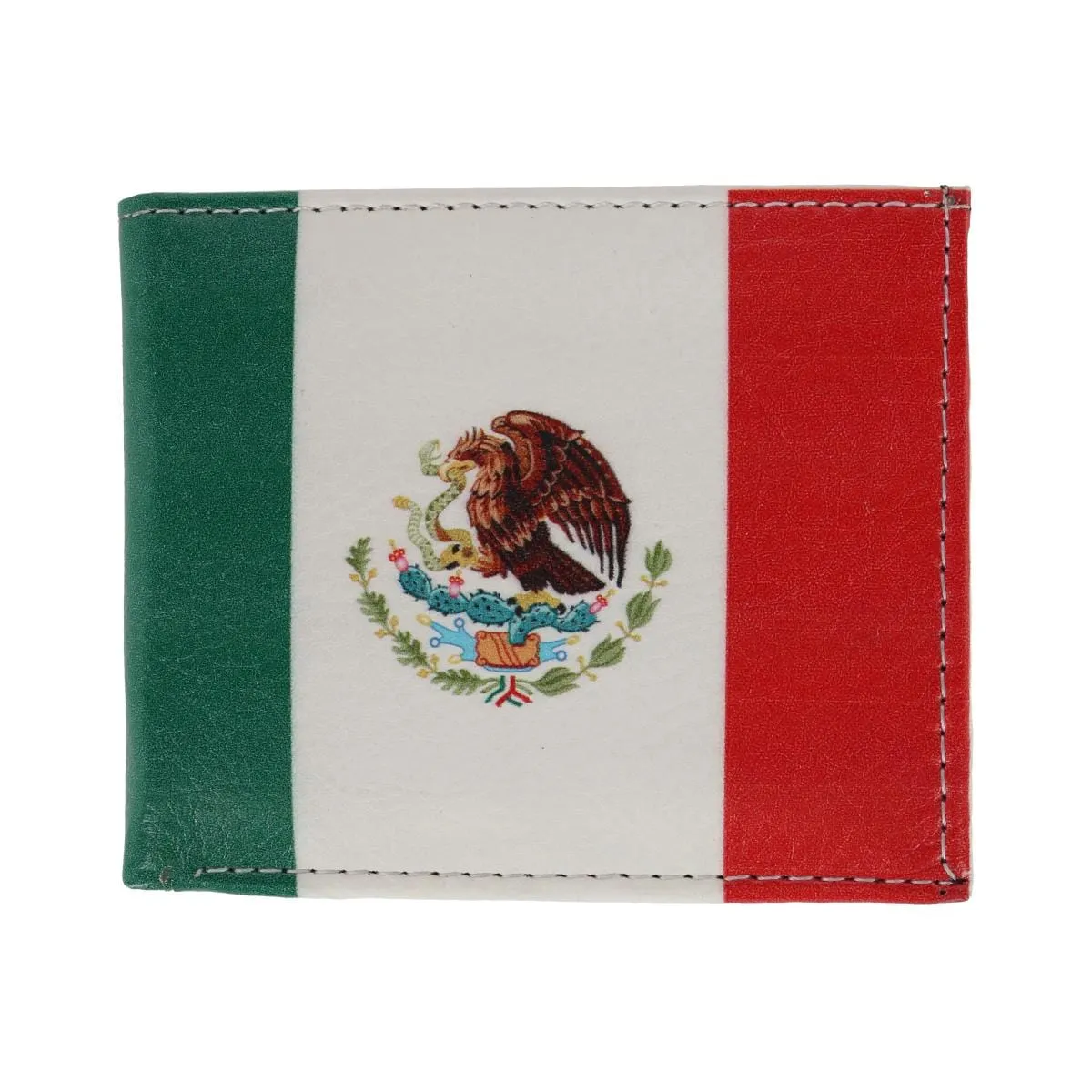 CTM® Men's Mexican Flag Bifold Wallet