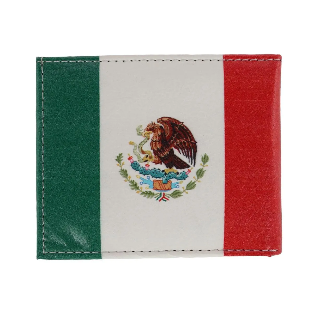 CTM® Men's Mexican Flag Bifold Wallet