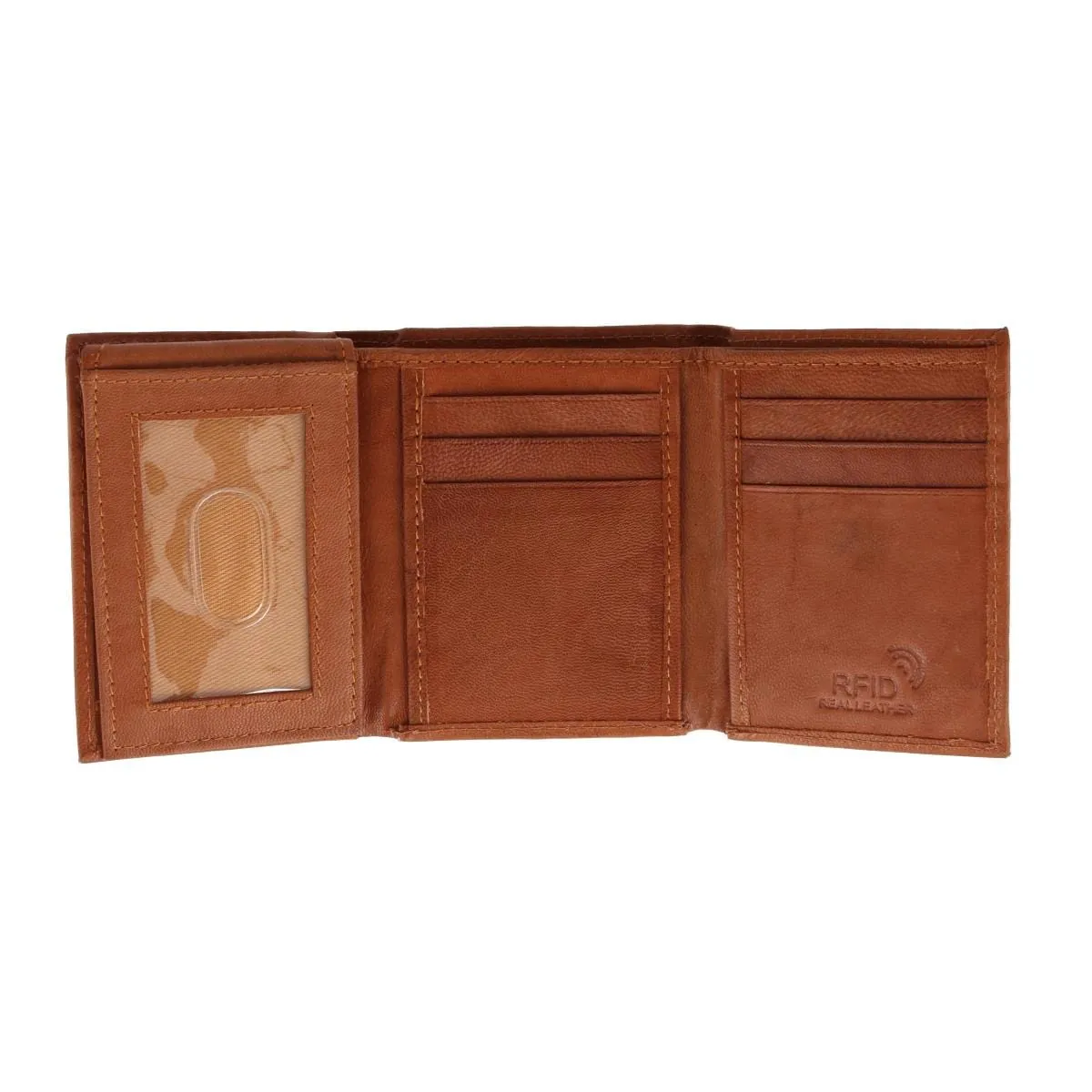 CTM® Men's RFID Wolf Embossed Trifold Wallet