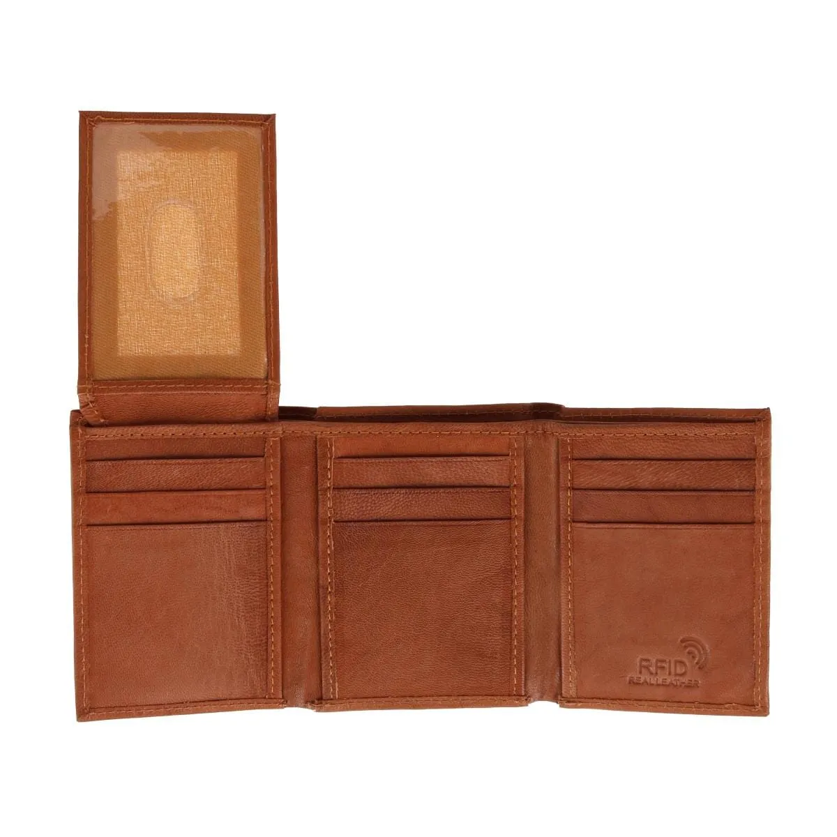 CTM® Men's RFID Wolf Embossed Trifold Wallet