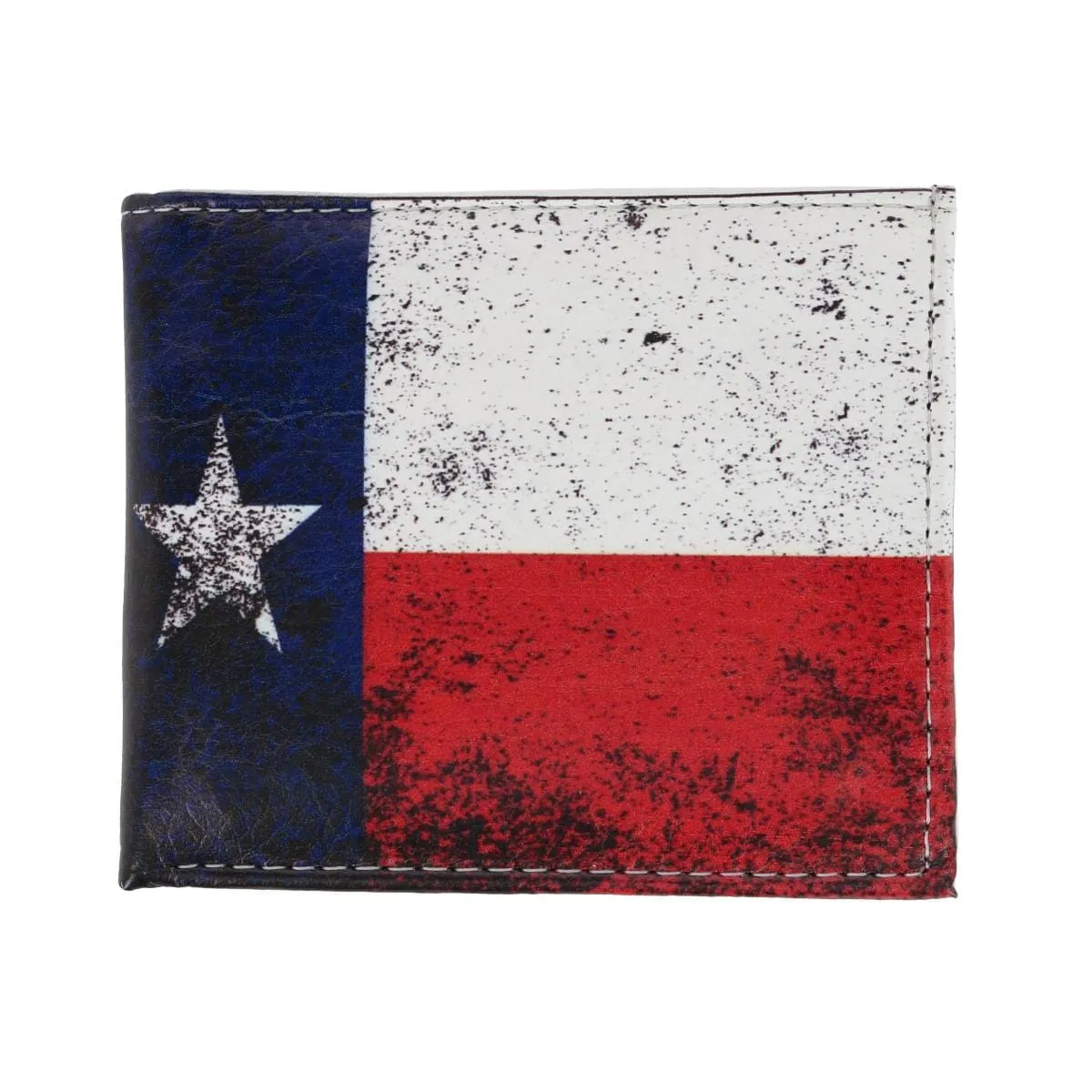 CTM® Men's Vintage Texas Flag Bifold Wallet