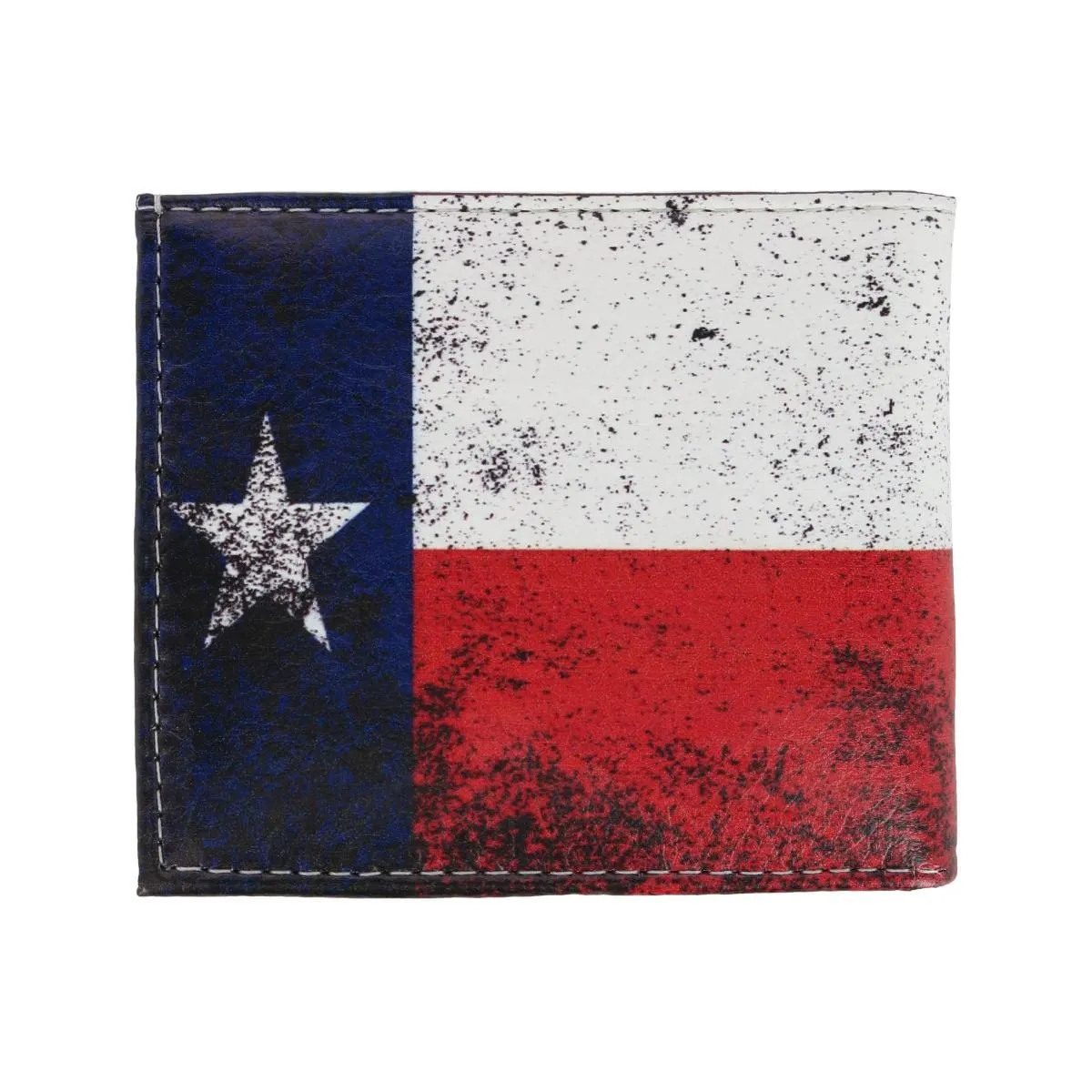 CTM® Men's Vintage Texas Flag Bifold Wallet