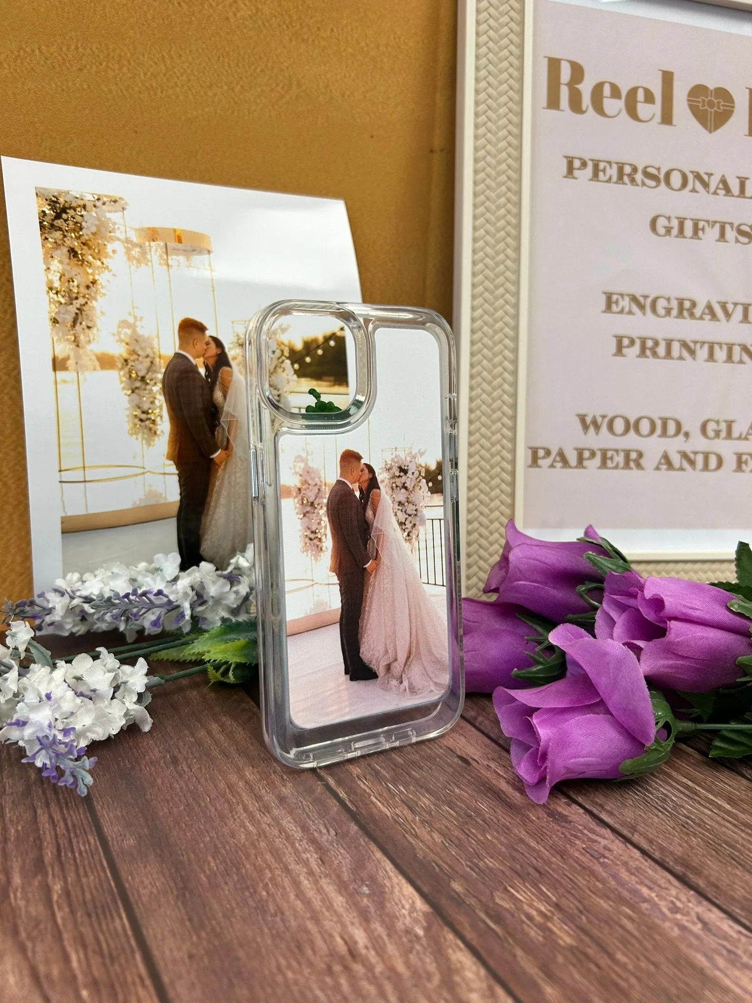 Custom Couple Family Photo Phone Case Gift, iPhone Wedding photo Cover
