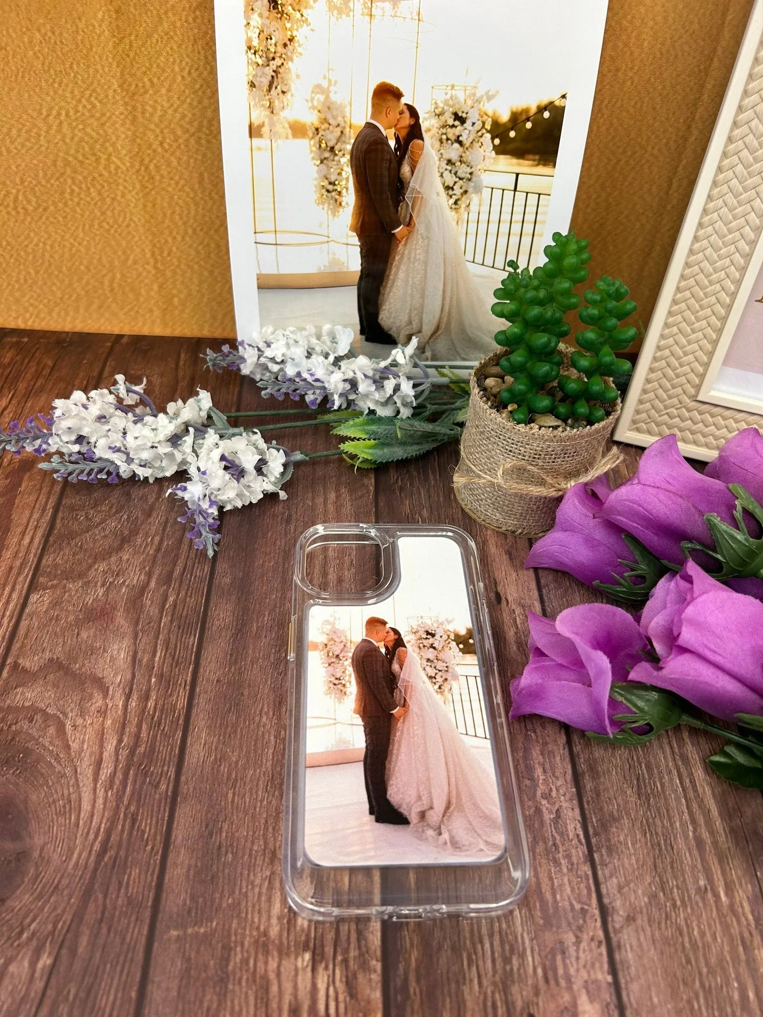Custom Couple Family Photo Phone Case Gift, iPhone Wedding photo Cover