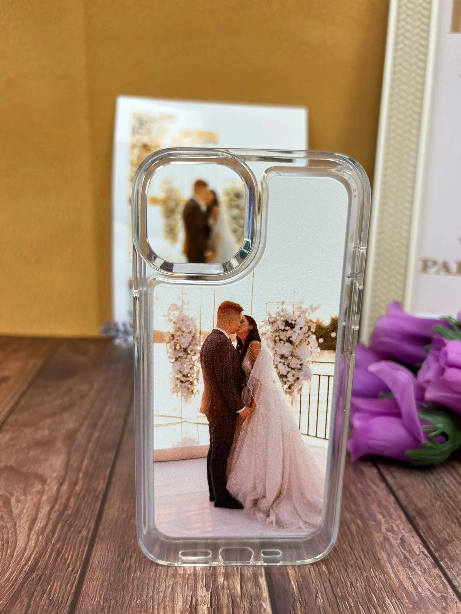 Custom Couple Family Photo Phone Case Gift, iPhone Wedding photo Cover