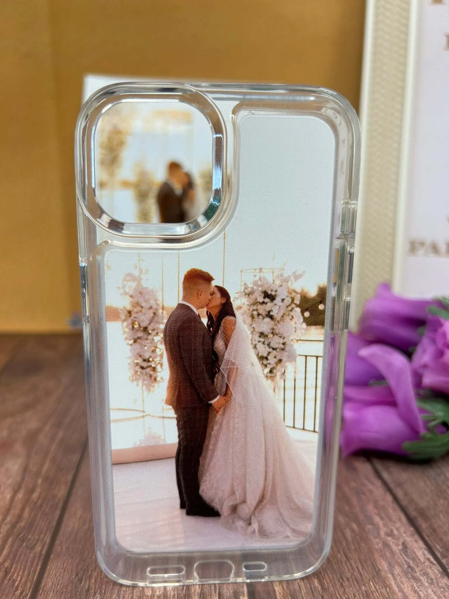 Custom Couple Family Photo Phone Case Gift, iPhone Wedding photo Cover